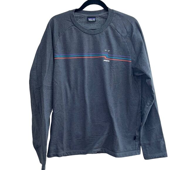 Patagonia Men's Blue Tide Ride Lightweight Crew Sweatshirt Medium - Picture 1 of 4